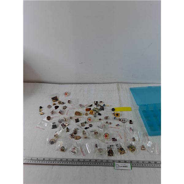 Assorted Pins, Hockey, Prince Albert, Canadian Flags, Goalies, Def Leppard