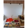 Image 1 : Assorted Kitchenware, Cookbooks, Onion Mask, BC Grilling Planks, Ice Trays, Spatula, Misc