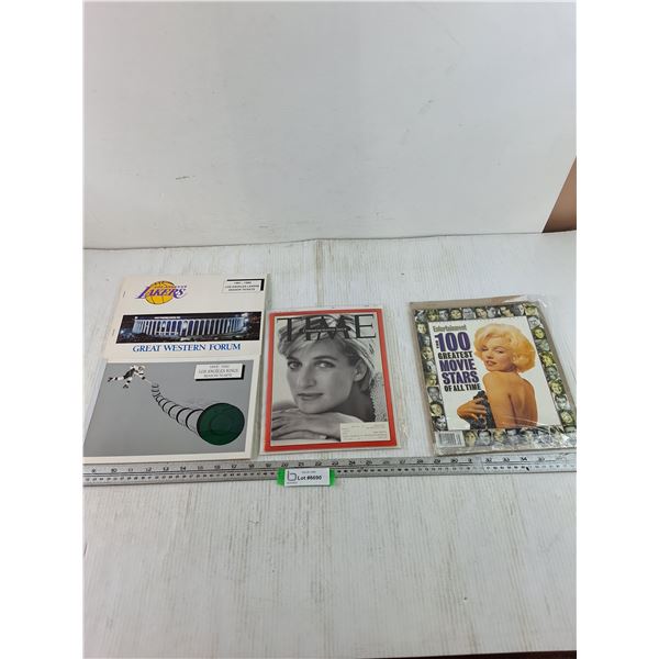 1991-1992 Los Angeles Lakers & Kings Season Tickets, Princess Diana Commemorative Issue,