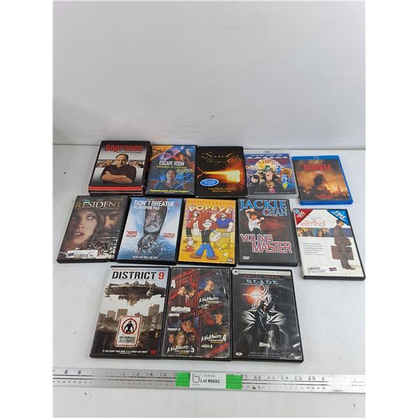 Assorted DVDs - Don't Breathe 2, Popeye & Friends, Jackie Chan, Misc