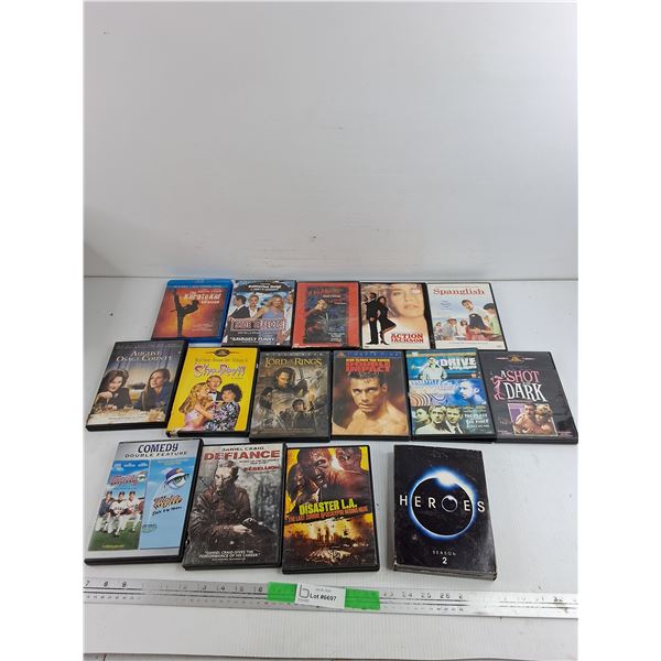 Assorted DVDs - Double Impact, Spanglish, The Lord of the Rings, Misc