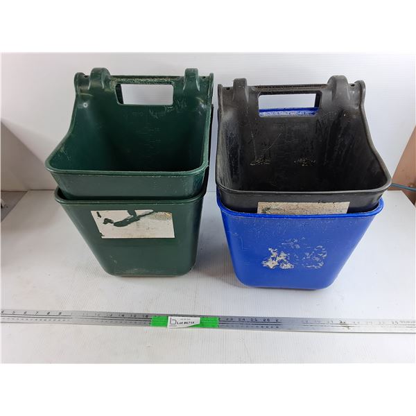 (4) Plastic Feed Buckets, Pickup Preferred
