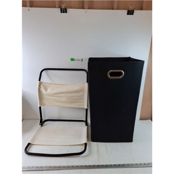 Beach Chair and Tall Hamper