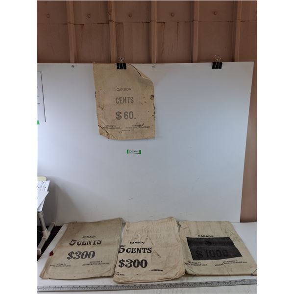 (4) Bank of Canada Money Bags