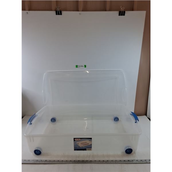 *Sterilite Large Tote Bin with Wheels No Shipping