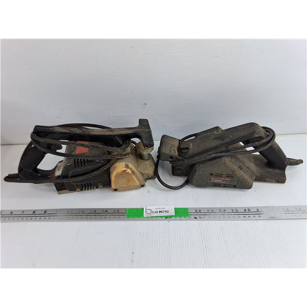 (2) Electric Planers - Powers On, As Is