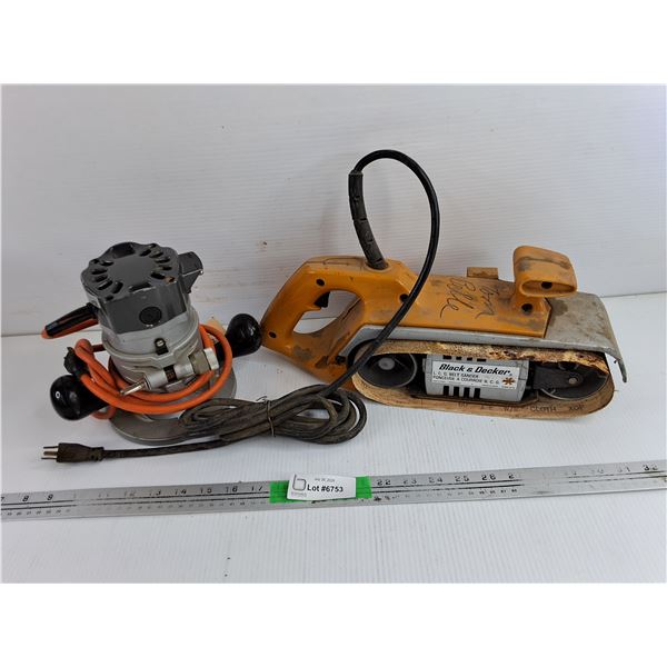 Black & Decker Router & Belt Sander - Powers On, As Is