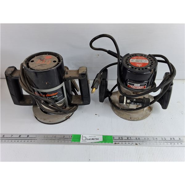 Black & Decker and Sears Craftsman Routers - Powers On, As Is