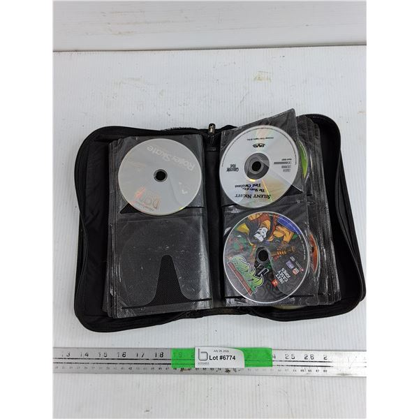 CD Organizer & Assorted DVDs