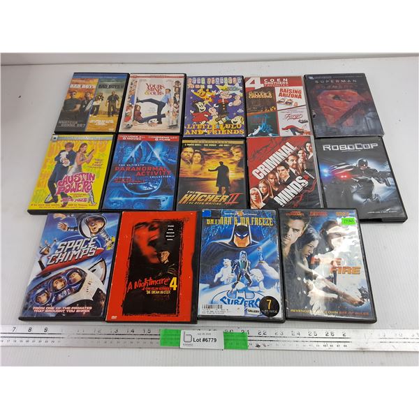 Assorted DVDs - Austin Powers, Robocop, Superman, Misc
