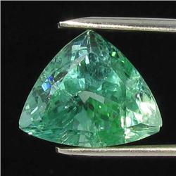 15.05ct Natural Deep Patroke Green Kunzite Trillion VVS Appraisal Estimate $3763 GEM-18557)