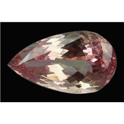 24ct Natural Pear Cut Imperial Pink Kunzite Appraisal Estimate $9600 GEM-17901)