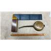Image 2 : British Brass Tool Collection: Caliper, Rules, Squares, Die Set, Levels, Brace Drill, and More