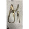 Image 5 : British Brass Tool Collection: Caliper, Rules, Squares, Die Set, Levels, Brace Drill, and More