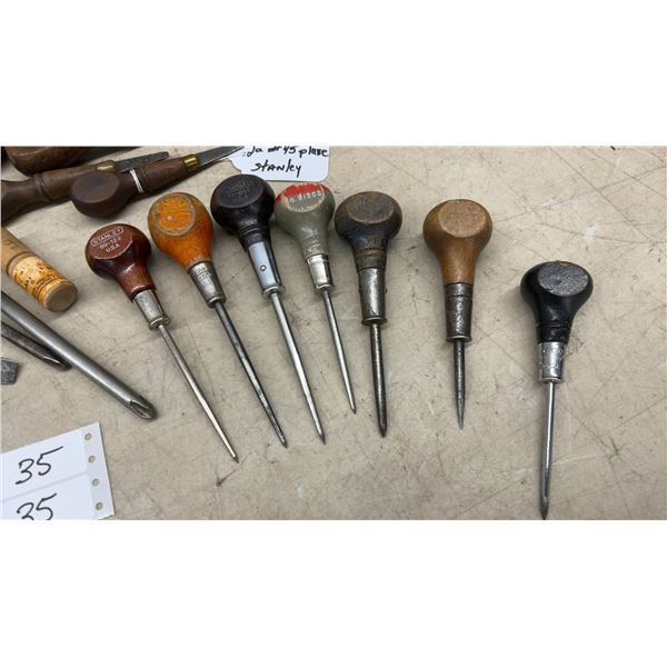 Stanley Screwdrivers, Scratch Awls, Phillips 270, Black Stubby, Multi-Tool Holder, and More