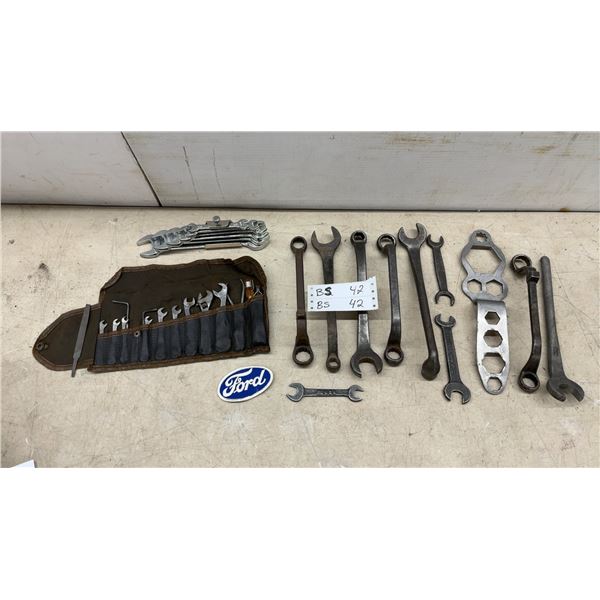 Ford/Fordson Wrenches, 1960s Gray Canada Wrench Set, and Gray Ignition Wrench Pouch and More