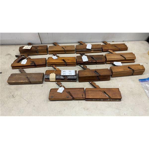 14 Vintage Wood Moulding Planes, Dalpé - Roxton Pond x8; Émond - Roxton Pond X 4
