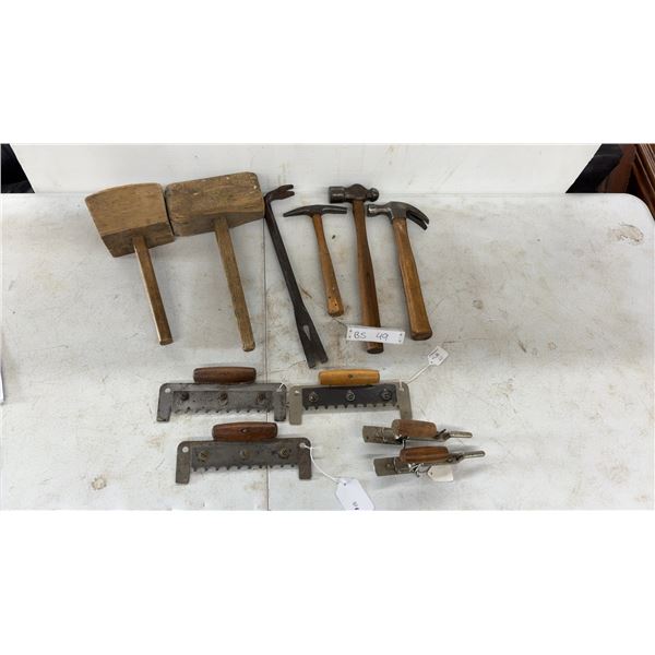 Hammers, Mallets, Wood/Steel Clapboard Gauge No. 86 x 2, Stanley Sliding Gauge No. 88 x 2