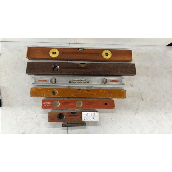 Stanley Levels No. 30, 9 Type 6, 237-24 Metal, Handyma H129-24 Canada, Defiance No. 1295-18, No.