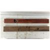 Image 2 : Stanley Levels, Cherry Level No. 324-24, Early Stanley Rule and Level Brass Bound 28", No.
