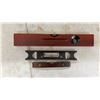 Image 5 : Stanley Levels, Cherry Level No. 324-24, Early Stanley Rule and Level Brass Bound 28", No.