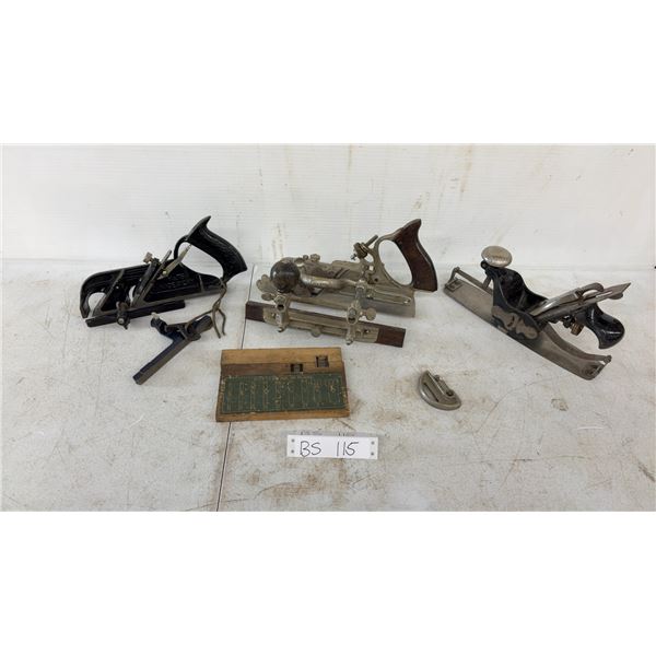 Stanley No. 45 Combination Plane with 9 Cutters, No. 78 Rabbet Plane, and No.