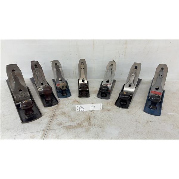 Stanley Bedrock No. 606, No. 605, No. 5, No. 4, Bailey No. 3, Handyman H1204