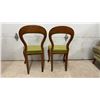 Image 3 : Pair of French Rococo Revival Style Side Chairs with Chartreuse Velvet Upholstery