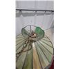 Image 6 : Tiffany-Style Stained Glass Pendant Lamp and White Glass Globe