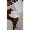 Image 2 : Two Vintage Opalescent Glass Ceiling Light Fixtures with Metal Fittings and More