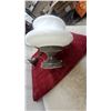 Image 5 : Two Vintage Opalescent Glass Ceiling Light Fixtures with Metal Fittings and More