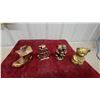 Image 1 : Lot of Four Vintage Cast Metal Coin Banks: Old Woman in a Shoe, Time to Save, and More