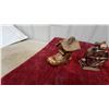 Image 2 : Lot of Four Vintage Cast Metal Coin Banks: Old Woman in a Shoe, Time to Save, and More
