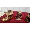 Image 3 : Lot of Four Vintage Cast Metal Coin Banks: Old Woman in a Shoe, Time to Save, and More