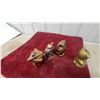 Image 6 : Lot of Four Vintage Cast Metal Coin Banks: Old Woman in a Shoe, Time to Save, and More
