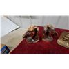 Image 2 : Pair of Bronze-Tone Horse Head Bookends, Native American Banks and More