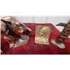 Image 3 : Pair of Bronze-Tone Horse Head Bookends, Native American Banks and More