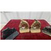 Image 2 : Four Pairs of Vintage Cast Metal Bookends: Horse Head, Stage Coach and More