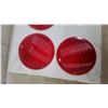 Image 2 : Set of Five Red Ribbed Glass Light Lenses, Approximately 7" Diameter Traffic? Railway?