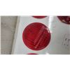 Image 3 : Set of Five Red Ribbed Glass Light Lenses, Approximately 7" Diameter Traffic? Railway?