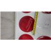 Image 5 : Set of Five Red Ribbed Glass Light Lenses, Approximately 7" Diameter Traffic? Railway?