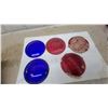 Image 1 : Vintage Blue and Red Glass Lenses, Five Pieces Emergency ? Railway ?