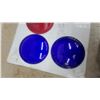 Image 2 : Vintage Blue and Red Glass Lenses, Five Pieces Emergency ? Railway ?