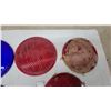 Image 3 : Vintage Blue and Red Glass Lenses, Five Pieces Emergency ? Railway ?