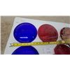 Image 5 : Vintage Blue and Red Glass Lenses, Five Pieces Emergency ? Railway ?