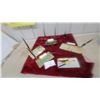 Image 1 : Collection of Decorative Onyx and Marble Desk Sets with Pens and Perpetual Calendars and More