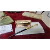 Image 2 : Collection of Decorative Onyx and Marble Desk Sets with Pens and Perpetual Calendars and More