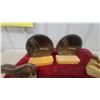 Image 3 : Collection of Carved Waterfowl Bookends and Duck Stamp Medallions on Wooden Bases and More