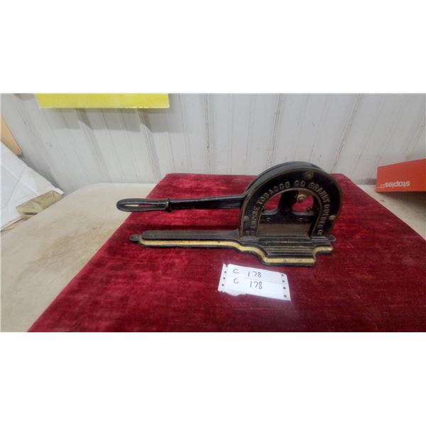 Empire Tobacco Co. Granby Quebec Antique Cast Iron Tobacco Plug Cutter