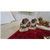 Image 3 : Pair of Cast Metal Gold-Finish Chow Chow Dog Bookends with Onyx Blocks and More